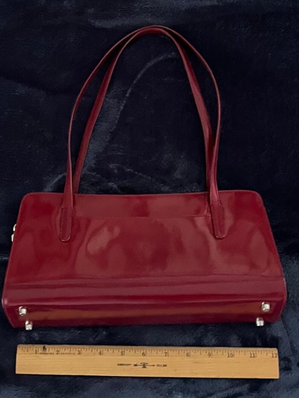 Monsac Dark Red/Burgundy Leather Purse